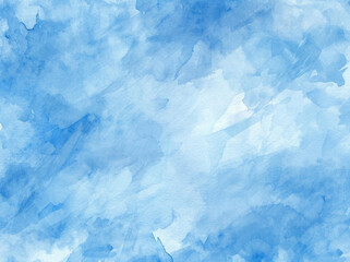 Obraz premium Abstract blue watercolor background. Digital art painting. Vector illustration.