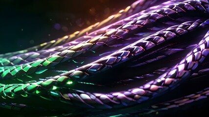 Glowing data cables transferring information background with light effect 