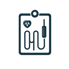 Minimalist anatomical Chart Icon outline