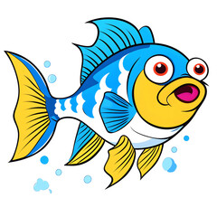 illustration of colored fish