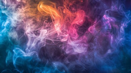 Fototapeta premium A colorful abstract background of smoke from flavored hookah pipes, swirling in mesmerizing patterns.