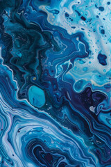 Obraz premium Marbleized paper, featuring swirling patterns and elegant color combinations. Marbleized paper textures offer a sophisticated and artistic backdrop