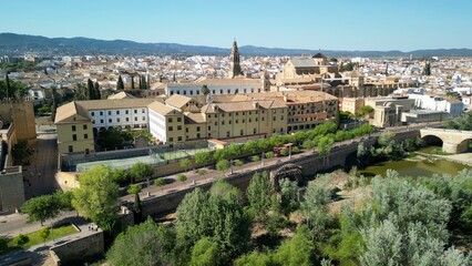 Fototapeta na wymiar Aerial view of Cordoba, Andalusia. Southern Spain