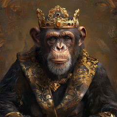 Visionary king of monkey apes pioneering advancements for his societys prosperity