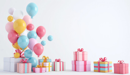 balloon gift decoration. Generative AI