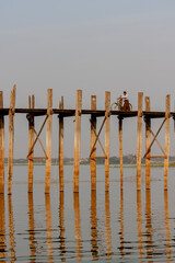 U Bein Bridge, Taungthaman Lake, Amarapura Township, Myanmar.