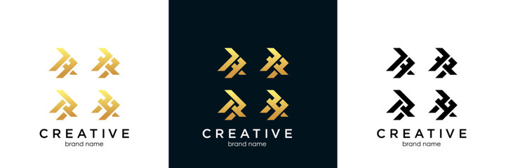 Obraz premium ry, yr monogram initial letters logo icon