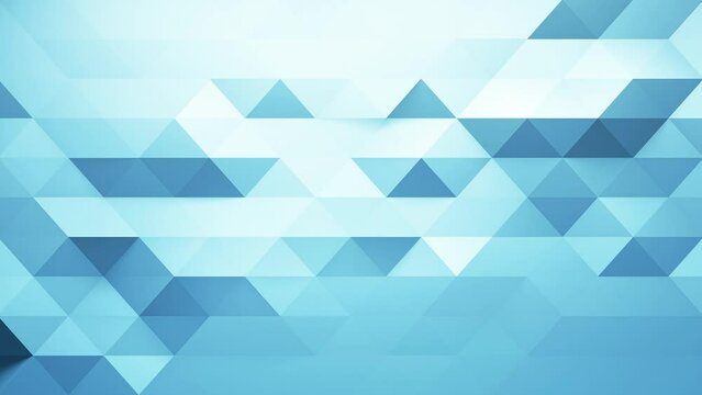 Blue Low Poly Background. Geometric abstract triangle mesh. Looped video.