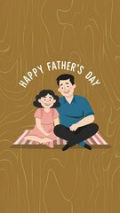 Father’s Day Poster, vector, Father’s Day, Post. Happy Father’s Day, Fathers Day Calligraphy. Father's Day Sale, Father's Day Story. Happy Father's Day Poster, Father’s Day Banner. illustration,