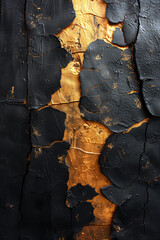 Detailed view of a piece of wood with peeling paint revealing textures and colors background