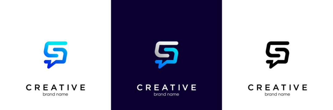Flat & Minimal Initial S Letter Logo With Premium Business Card Design Vector Template for Your Company Business