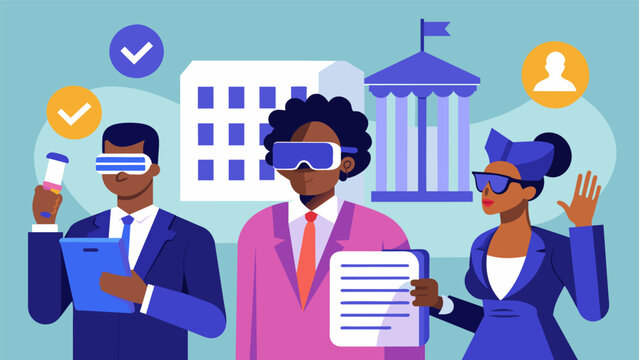 A virtual reality reenactment of the signing of the Civil Rights Act of 1964 highlighting the legislative milestones that contributed to the. Vector illustration