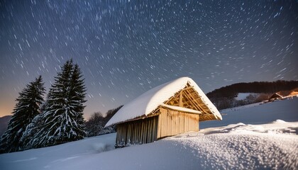 winter landscape with house