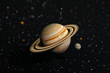 planets in space against black background 