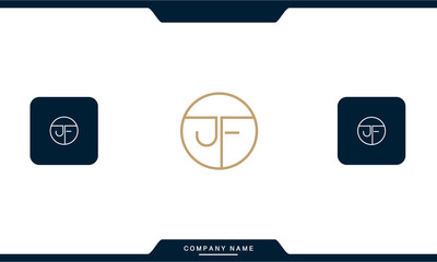 JF, FJ, Abstract Letters Logo Monogram