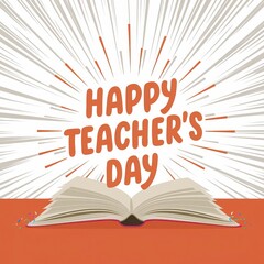 Teacher's Day, Vector. Teacher's Day Poster, Post, Happy Teacher's Day, illustration. Teacher's Day typography, Teacher's Post. Happy Teacher's Day greeting card, Banner, Story. typography, lettering.