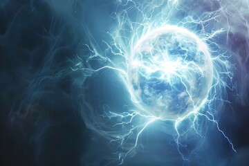 Electrifying Orb of Futuristic Energy Pulsations