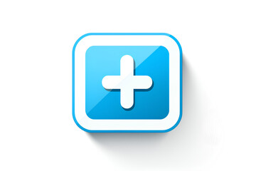The symbol is an application for medical consultations. Geometric logo of the hospital network.