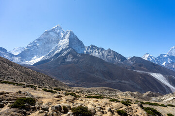 The unforgettable landscape of the Himalayas in Nepal