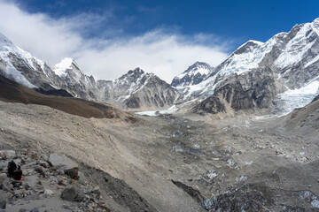 The snow-covered landscape of the Himalayas is an unforgettably beautiful sight.