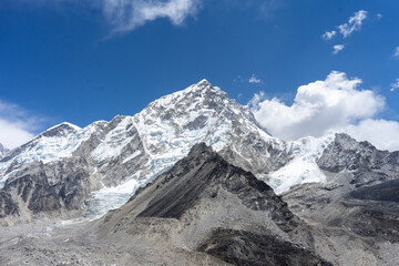 The snow-covered landscape of the Himalayas is an unforgettably beautiful sight.