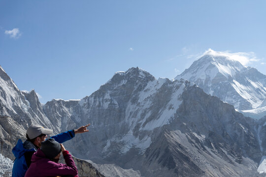 The snow-covered landscape of the Himalayas is an unforgettably beautiful sight.