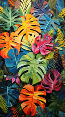 Vibrant Monstera Leaves Perfect for Home Decor, DIY Projects, and Creative Crafts.