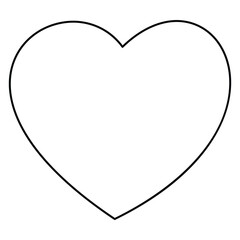 Love symbol. heart line icon, outline vector logo illustration, Isolated heart on a white background