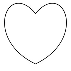 Love symbol. heart line icon, outline vector logo illustration, Isolated heart on a white background