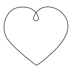 Love symbol. heart line icon, outline vector logo illustration, Isolated heart on a white background