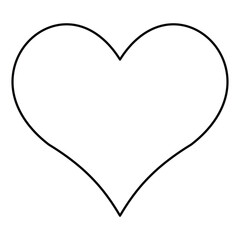 Love symbol. heart line icon, outline vector logo illustration, Isolated heart on a white background