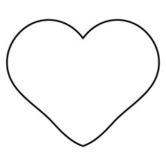 Love symbol. heart line icon, outline vector logo illustration, Isolated heart on a white background