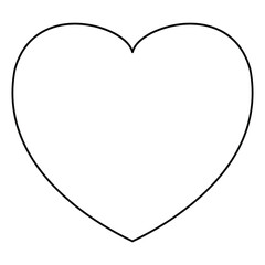 Love symbol. heart line icon, outline vector logo illustration, Isolated heart on a white background