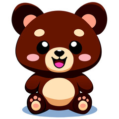 Fototapeta premium cute bear clean high detailed