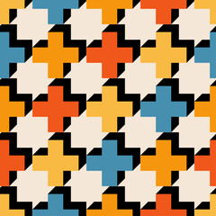 Trendy minimalist seamless pattern with abstract creative geometric composition