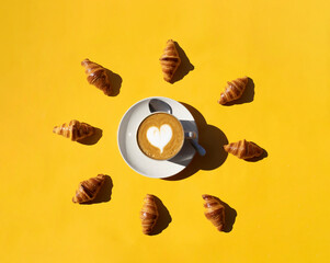 Coffee with croissants