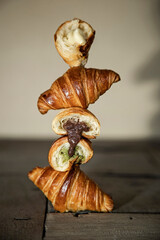 Croissants with fillings