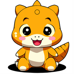 cute crocodile clean high detail