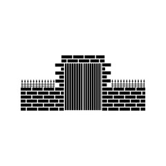 vintage style city gate vector icon