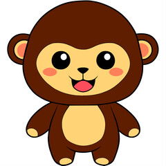 Obraz premium cute gorilla clean line art high