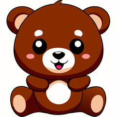 cute grizzly bear clean high det