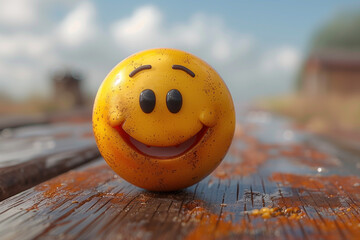 Un ballon qui affiche un sourire