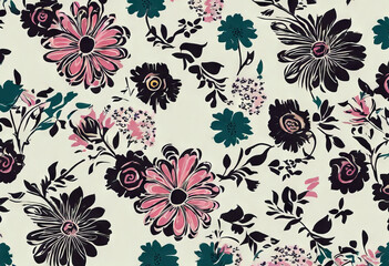 skirts Pattern Abstract Seamless Use Textile Floral dresses Kurti Design Print All over Digital Indian Mother collection Style