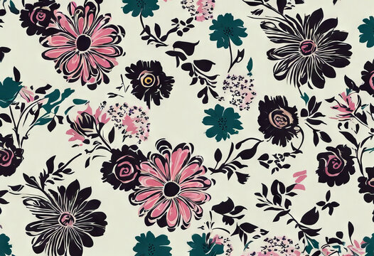 skirts Pattern Abstract Seamless Use Textile Floral dresses Kurti Design Print All over Digital Indian Mother collection Style