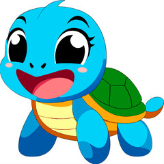 Obraz premium cute turtle clean high detailed