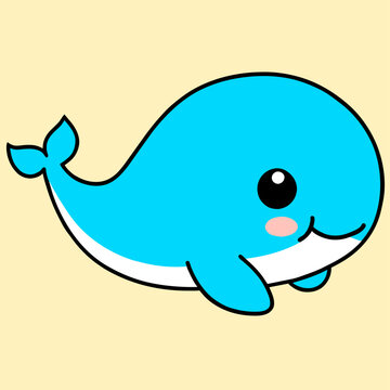recommend clip art: cute whale clean line art high d