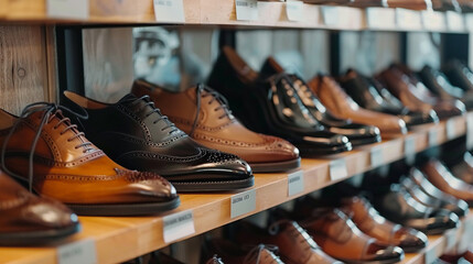 Fashion-forward men's footwear highlighted in an e-commerce store catering to women.