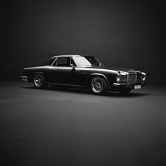 black sports car