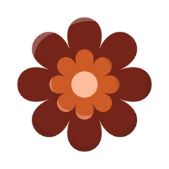 Chocolate Dessert with Cute Cartoon Design. Delicious Snack. Chocolate Day. Isolated on White Background.