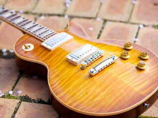 Naklejka premium guitar on the wall